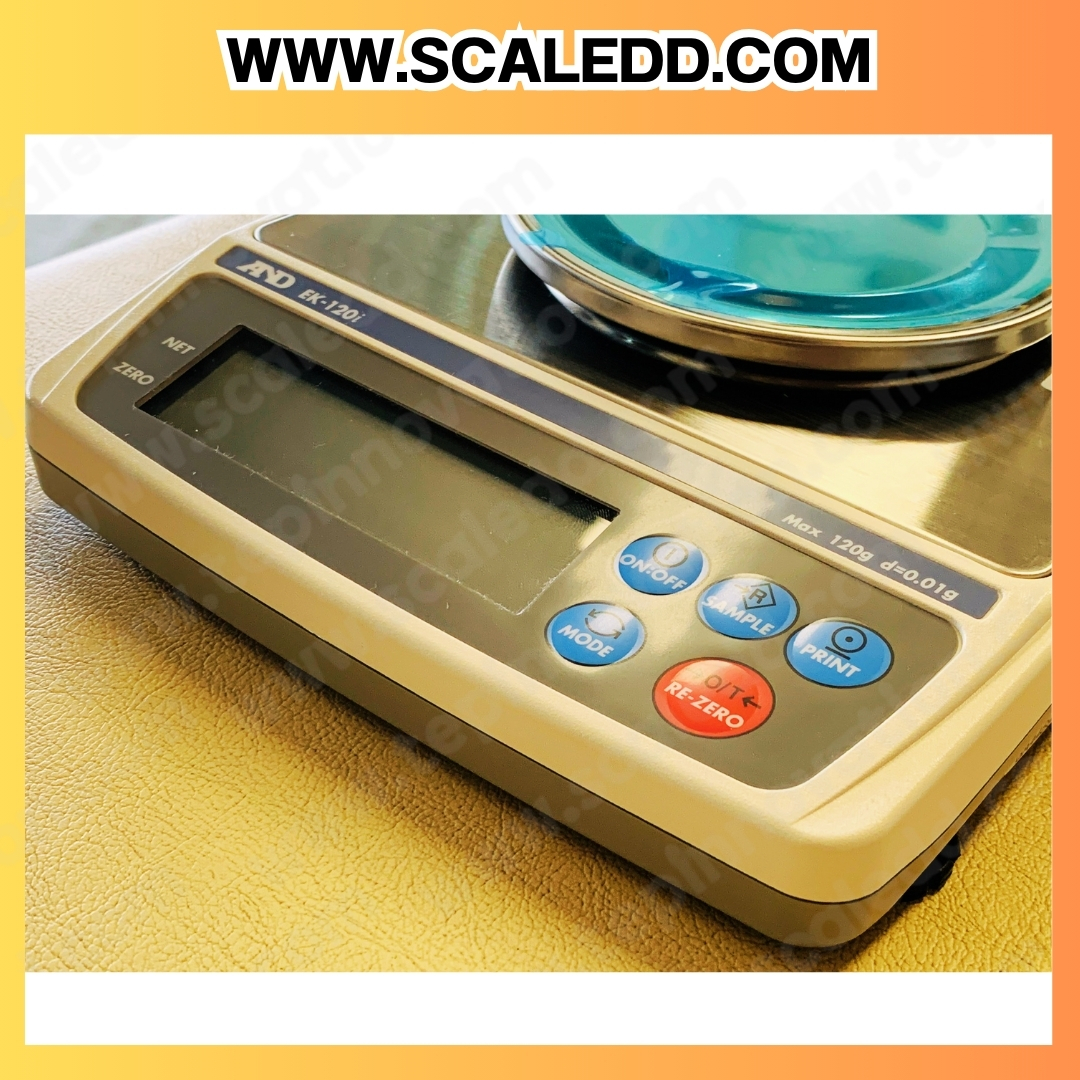 เครื่องชั่งละเอียดสูง ชั่งได้สูงสุด 120 กรัม ค่าละเอียด 0.01 กรัม ยี่ห้อ AND รุ่น EK-120i (เครื่องชั่งผ่านตรวจรับรองจากสำนักชั่งตวงวัด)