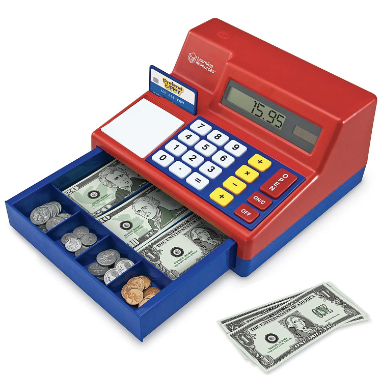 แคชเชียร์เก็บเงินจำลอง Learning Resources Pretend & Play Calculator Cash Register