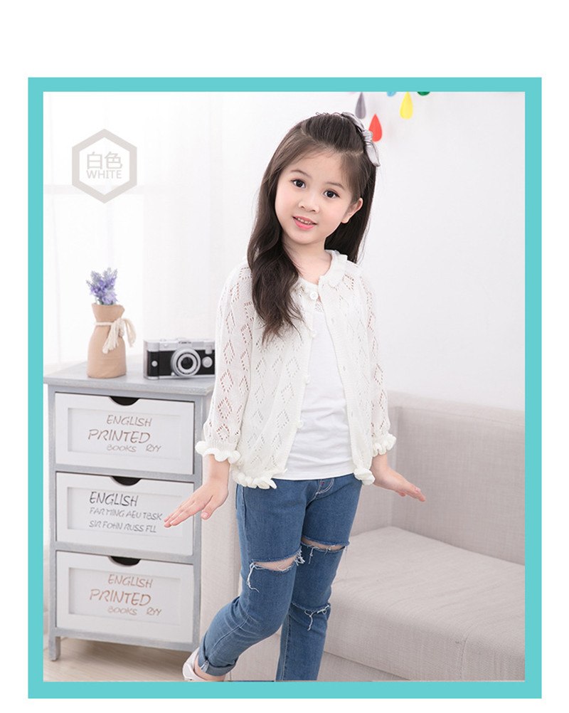 กันหนาว: เสื้อกันหนาวเด็ก ไหมพรมฉลุ