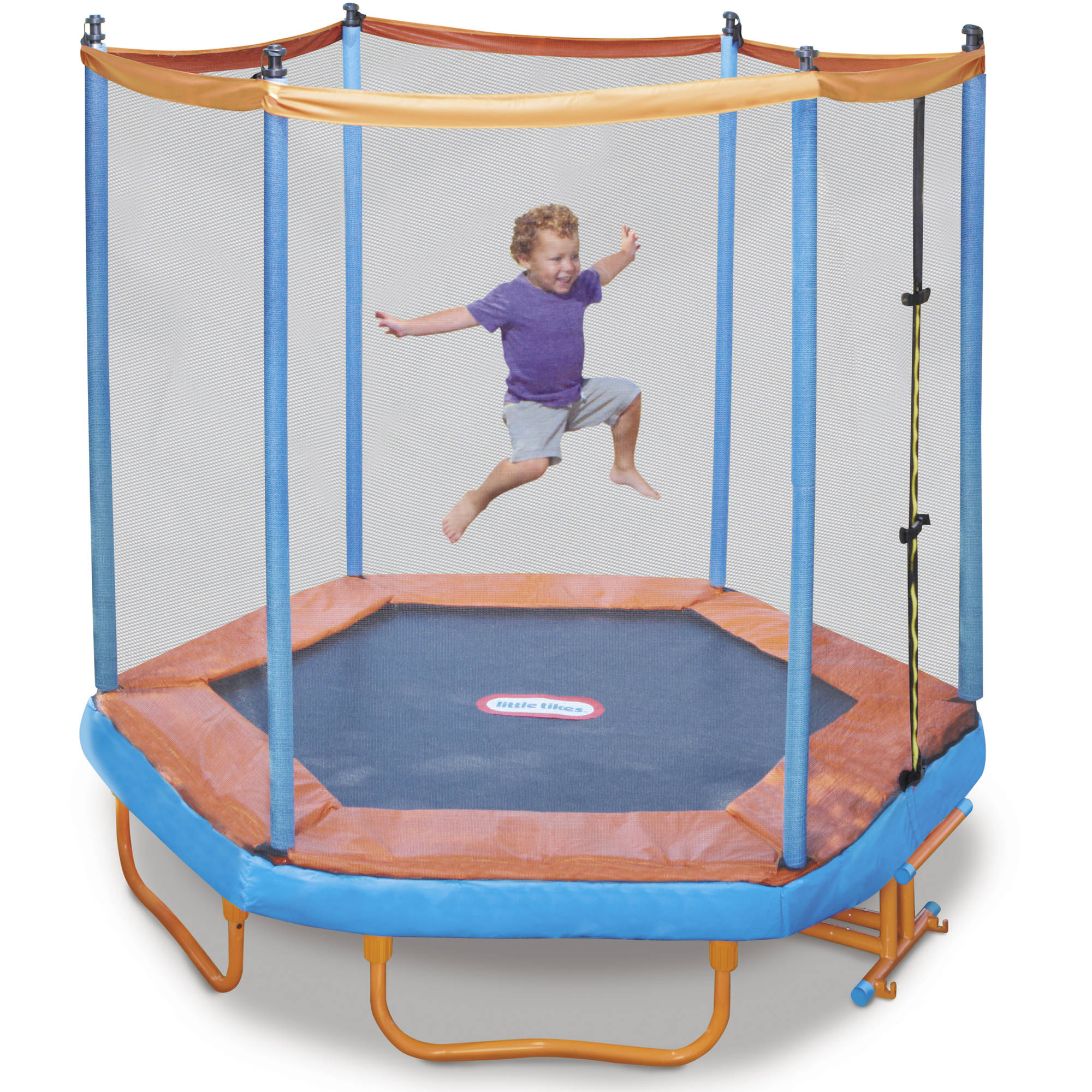แทรมโพลีนขนาดใหญ่แบบพับเก็บได้ Little Tikes Easy Store 7-Foot Folding Trampoline