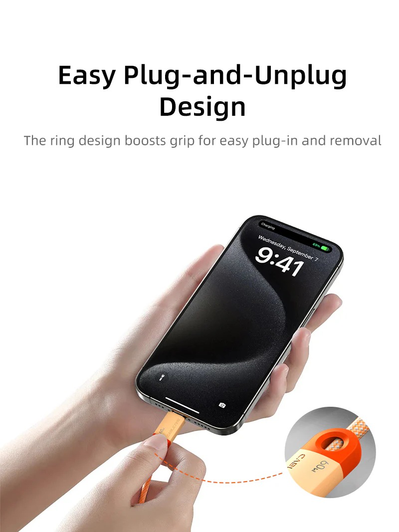 60W Super Fast Charging USB-C Cable by Cabletime