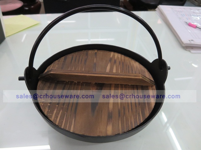 หม้อเสริฟพร้อมฝาไม้ 005-SK-197 Hot pot with lid-wood. 005-SK-197Nabe Japanese shabu pot,Gang nồi shabu nabe Nhật Bản,បោះសក្តានុពលរបស់ជប៉ុន NABE សាប៊ូដែក,铸铁锅火锅涮日本