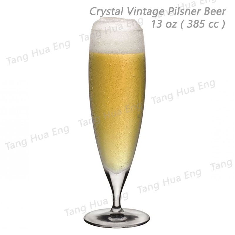 ( 6 ใบ ) แก้วเบียร์ เนื้อคริสตัล Nude Crystal Vintage Pilsner Beer 385 cc. #66119-1054854