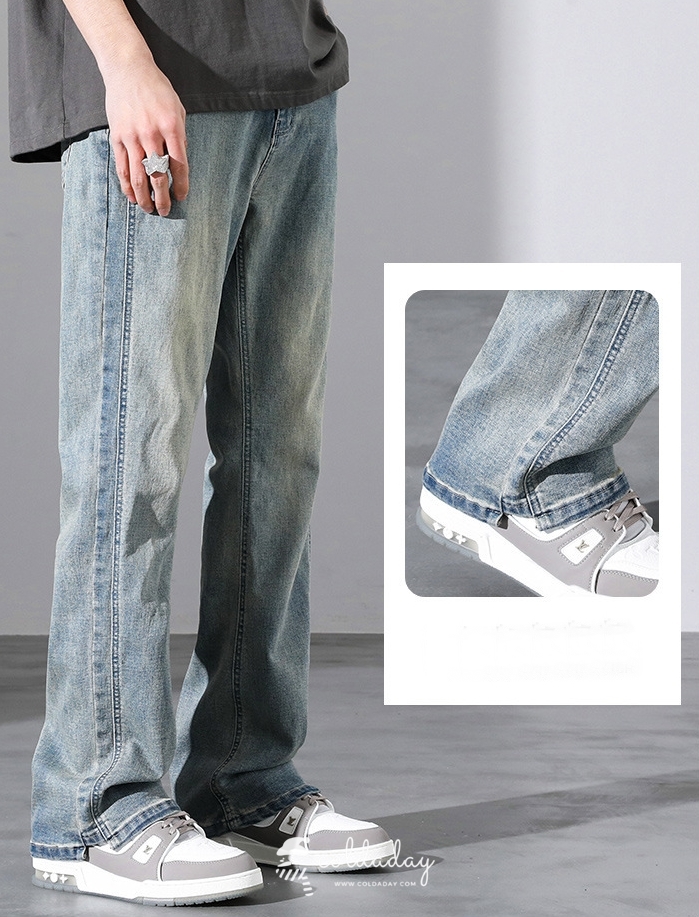 กางเกงยีนส์กันหนาวผู้ชาย High Street ไซส์ M-3XL