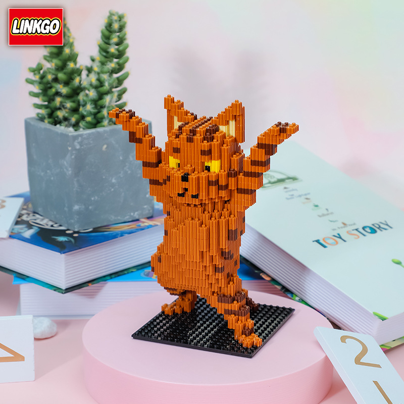 เลโก้ฟันเฟือง Hand up Brown Cat(แมวชูมือสีน้ำตาล) Size Jumbo