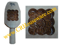 พิมพ์ขนมไหว้พระจันทร์-สี่เหลี่ยมไม้ Mooncake Mold wood square.016-KP-003