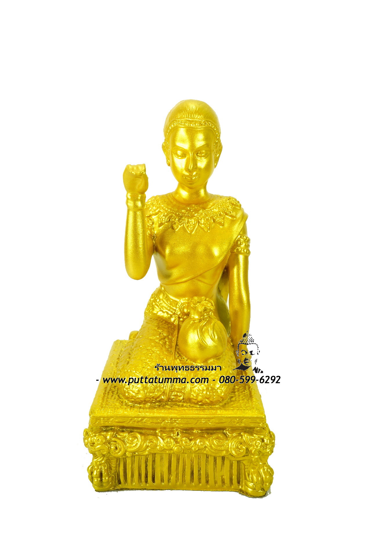 แม่นางกวัก เนื้อเรซิ่น ขนาด 5 นิ้ว สูง 7.5 นิ้ว