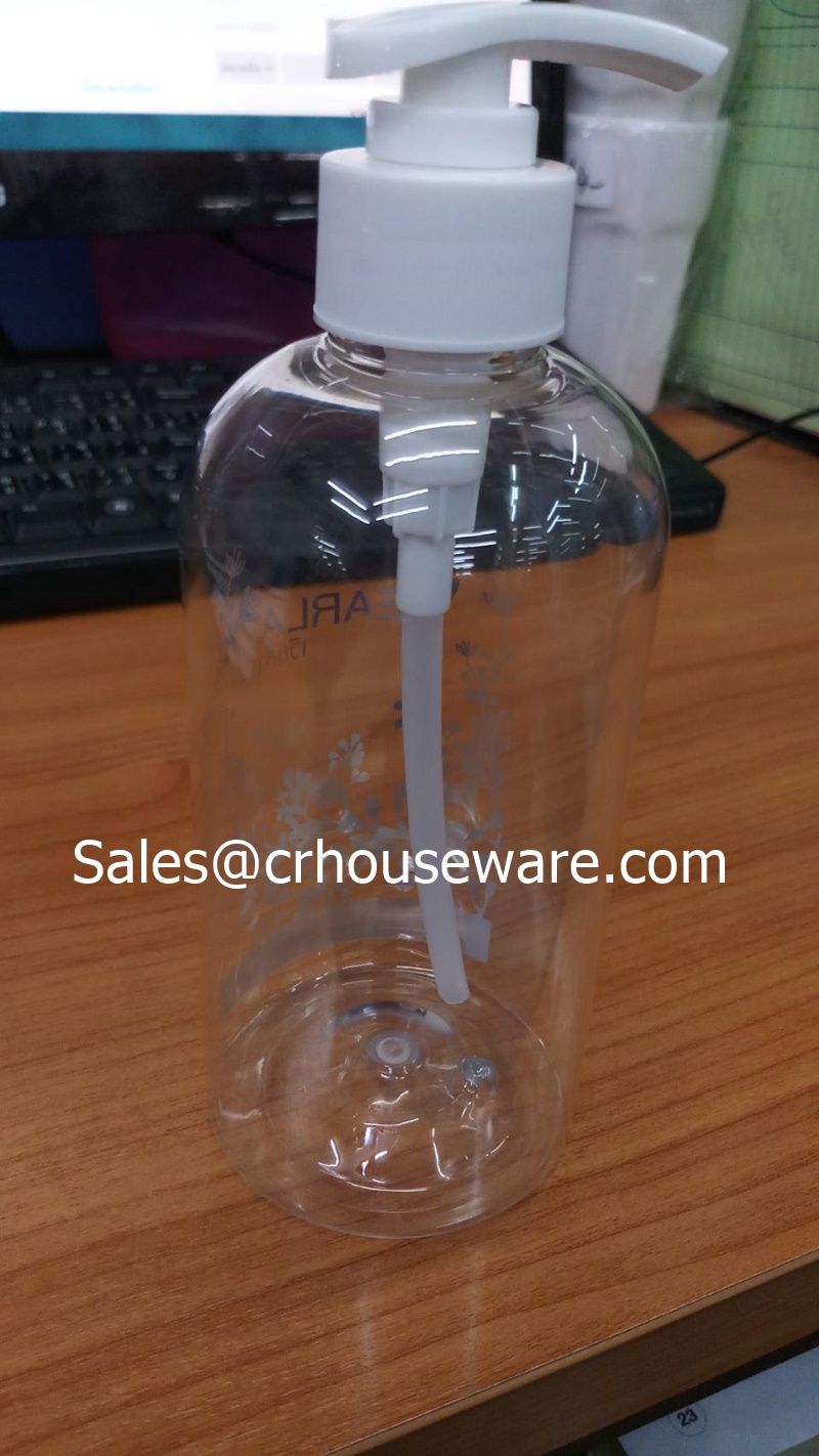 ขวดใสใส่แชมพูแบบขวดปั็ม,ขวดใส่น้ำยาล้างมือ,ขวดปั้มใสใส่น้ำยา SP-001-1