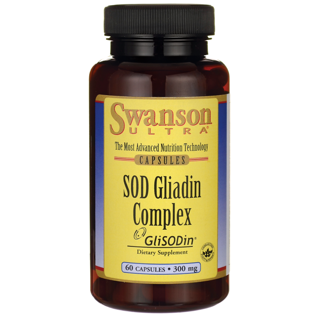 SOD Gliadin Complex - GliSODin 300 mg,60 caps ช่วยลดเลือนริ้วรอย ฝ้า กระ จุดด่างดำ ลดความมันบนใบหน้า ยับยั้งการเกิดอนุมูลอิสระและช่วยชะลอวัยได้อย่างมีประสิทธิภาพ