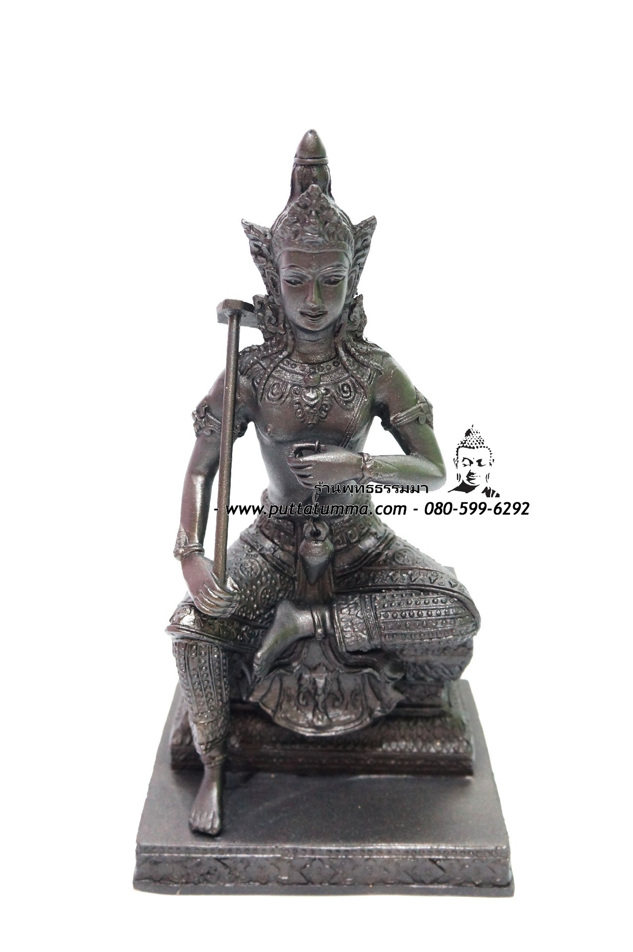 พระวิษณุกรรม เนื้อโลหะ ขนาด 5 นิ้ว สูง 9 นิ้ว