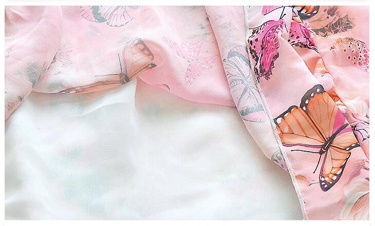 ชุดเด็ก : ชุดเดรส ลายดอก เปิดไหล่