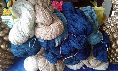 THAICOTTONSIVA ผ้าฝ้ายเข็นมือสีดอกฝ้าย (Cotton of Handwoven ( light brown)) สีดอกฝ้าย 100 CM