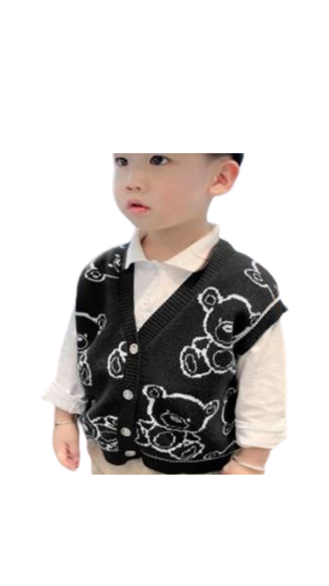 เสื้อกันหนาวเด็ก เสื้อกั๊กไหมพรมชาย