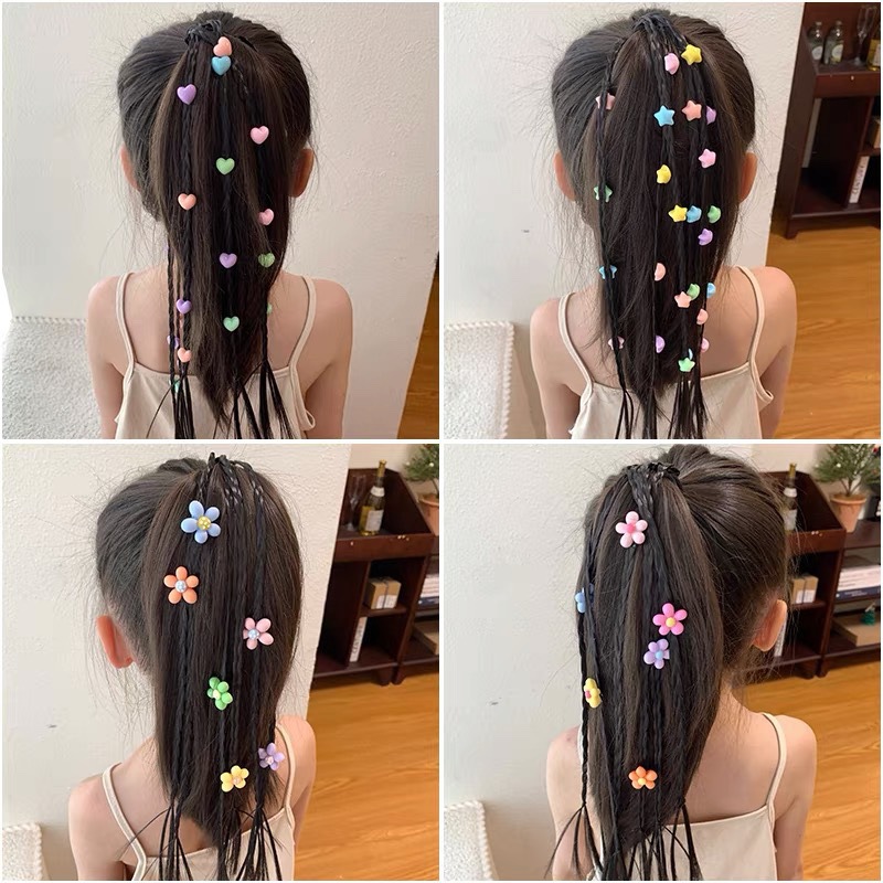 พร้อมส่ง เปียแต่งผม สีผมเด็ก เปียผมสี
