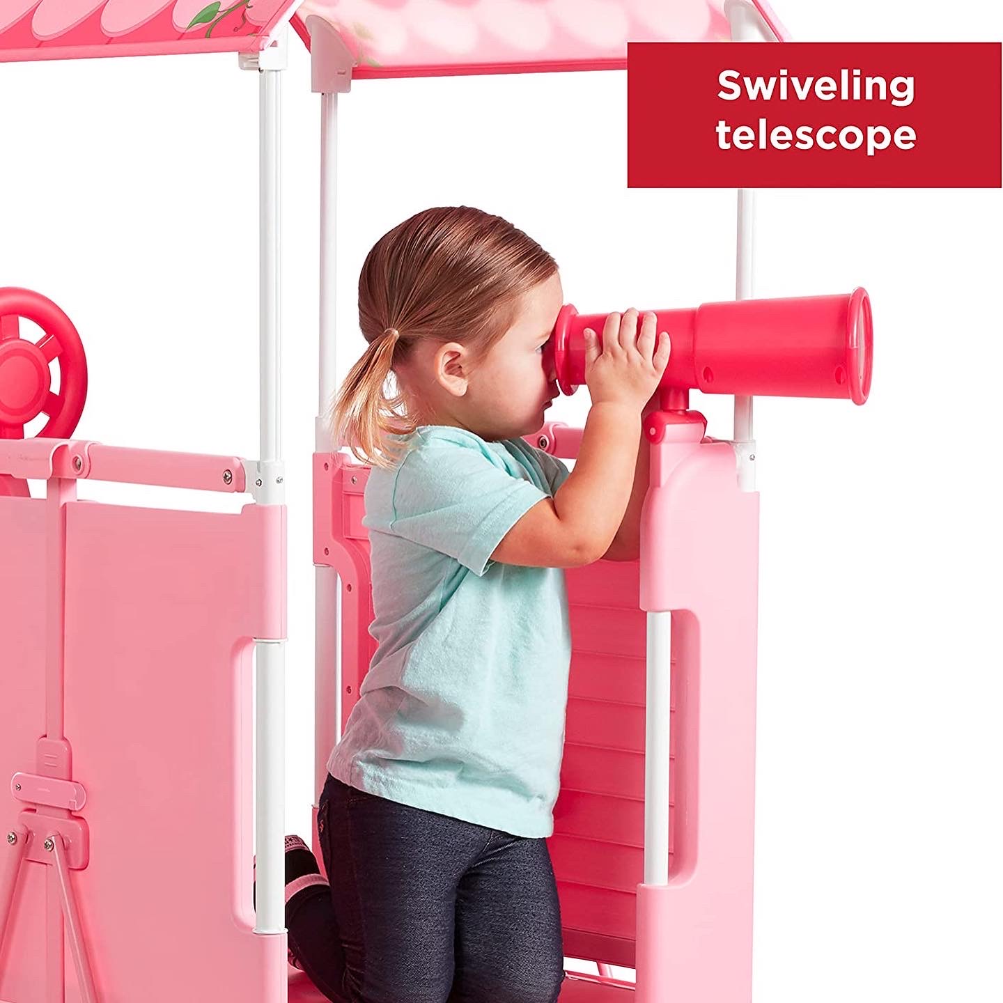 Radio Flyer Play & Fold Away Princess Castle, Toddler Climber, Kids Playhouse