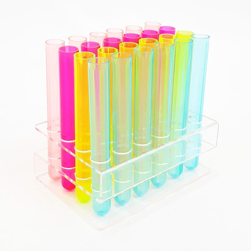 แร็คอะคิลิควางหลอดทดลอง 24 หลอด พร้อม หลอดทดลอง 24 หลอด