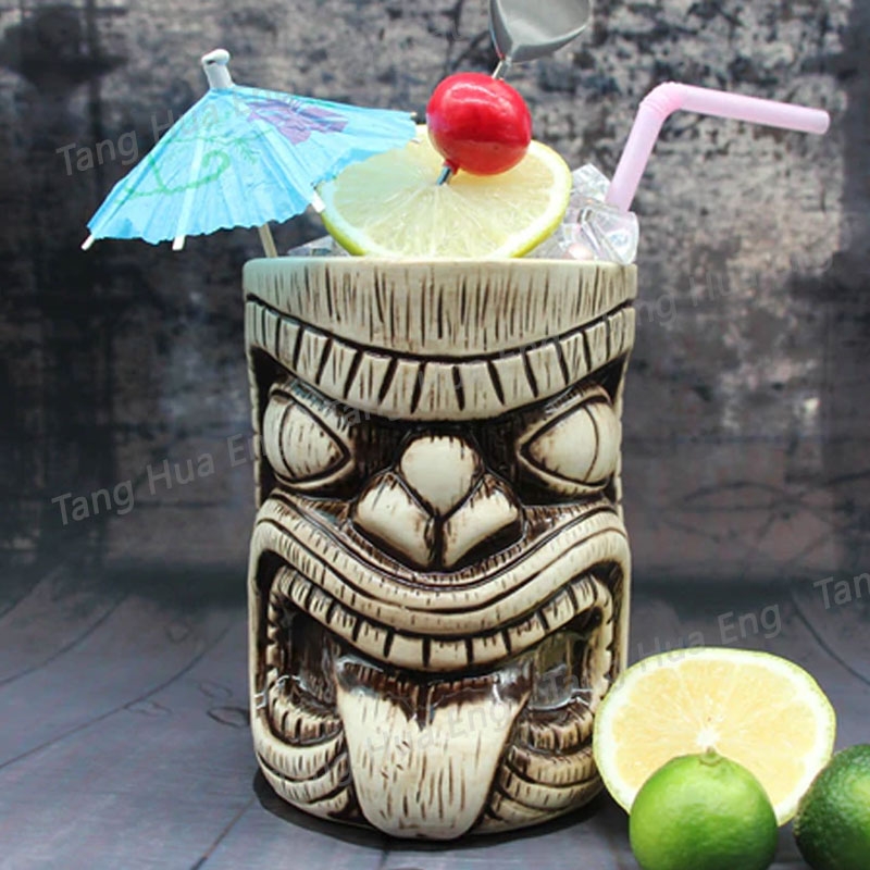 ( 1 ใบ ) แก้วมักเซรามิค Toscano Lono TIKI MUG ขนาด 600 มล. TIKI0036