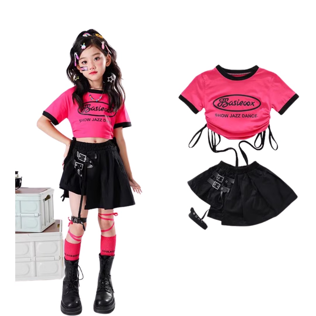 พร้อมส่ง ชุดเต้น ชุดแดนซ์ ชุดเซ็ทเสื้อแจ็คเก็ต แขนยาว+กางเกงวอร์ม