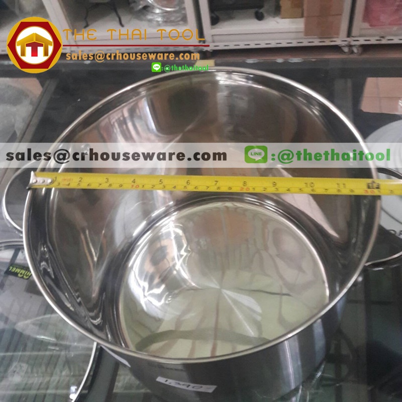 หม้อสตูว์สแตนเลส 30 ซม. 040-HM30,Stock_pot,หม้อต้มชานมไข่มุก