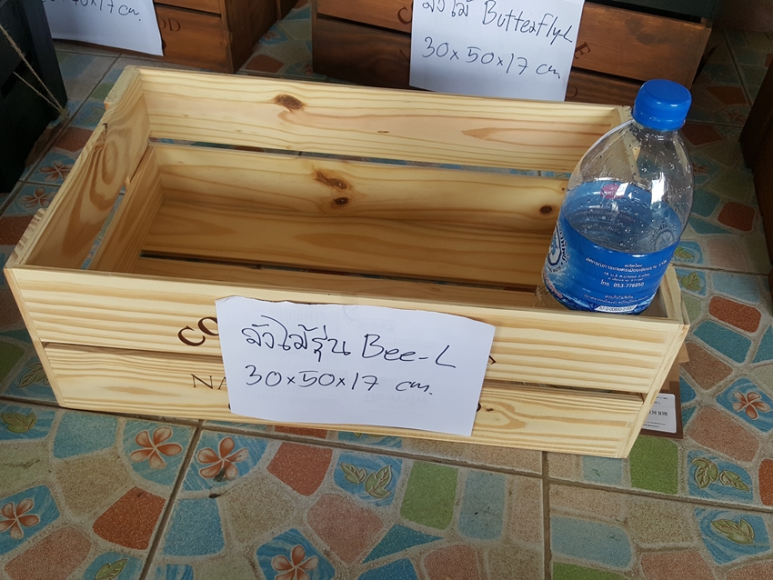 ลังไม้ รุ่น Bee-L รหัส : 005- BOX-BEE-L Wooden crate Bee-L. Code : 005-BOX-BEE-L