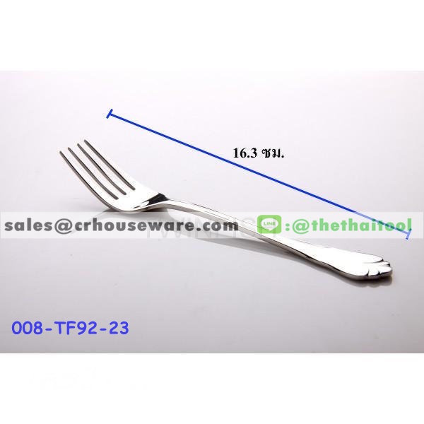 ส้อมหวานสแตนเลส 92 ลายพนมมาลัย DESSERT FORK 008-TF92-23