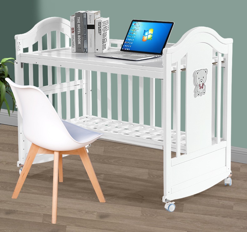 เตียงนอนไม้สำหรับเด็ก White Premium Crown TP21061 (WD17)