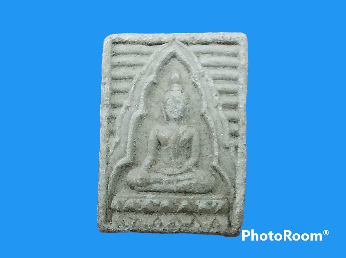 พระพุทธ วัดอินทาราม ตลาดพลู กรุงเทพมหานคร ปี 2536 เนื้อผง หลังยันต์เฑาะ