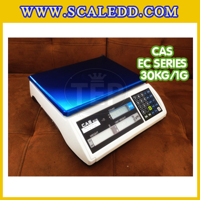 เครื่องชั่งนับจำนวนตั้งโต๊ะ30kg เครื่องชั่งน้ำหนัก30kg เครื่องชั่ง30kg กิโล ตาชั่งนับชิ้นงาน30kg เครื่องชั่งดิจิตอล30kg. ความละเอียด1g ยี่ห้อ CAS รุ่น EC (เครื่องชั่งผ่านตรวจรับรอง)