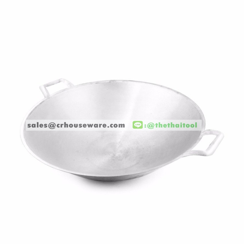 กระทะ 2 หูอะลูมิเนียม ใบบัวเล็ก เบอร์ 8 รหัสสินค้า 088-AU2-8,กะทะทำขนมใบบัวเล็ก