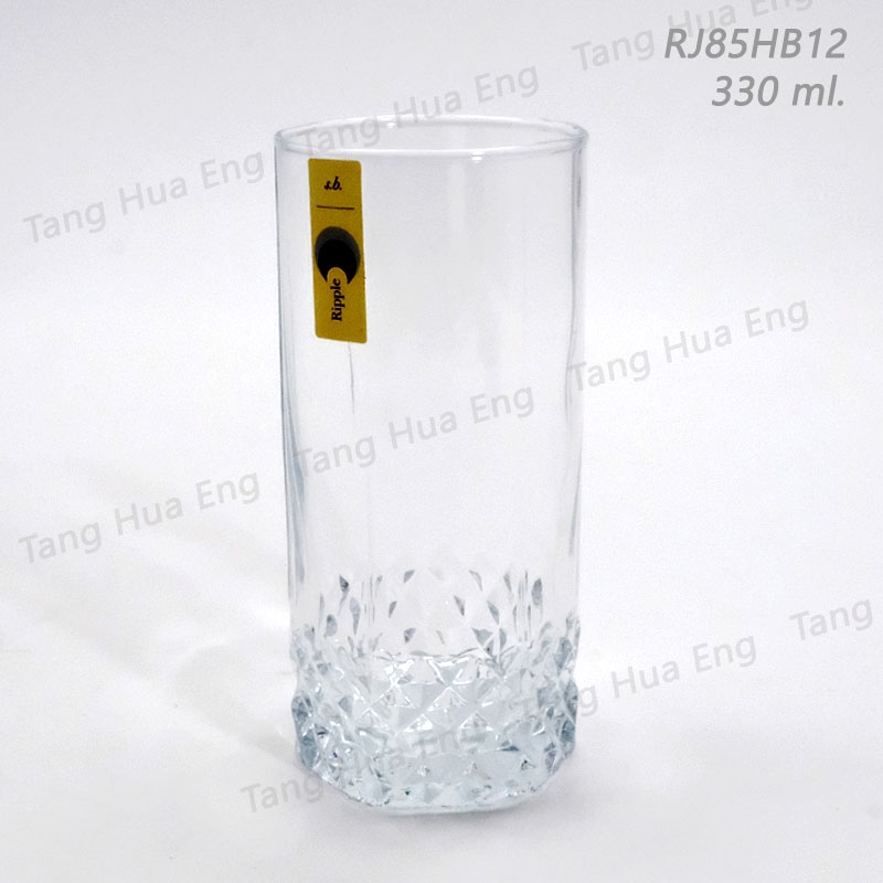 ( 6 ใบ ) แก้วไฮบอล Ripple Hi-Ball Glass 330 ml #RJ85HB12