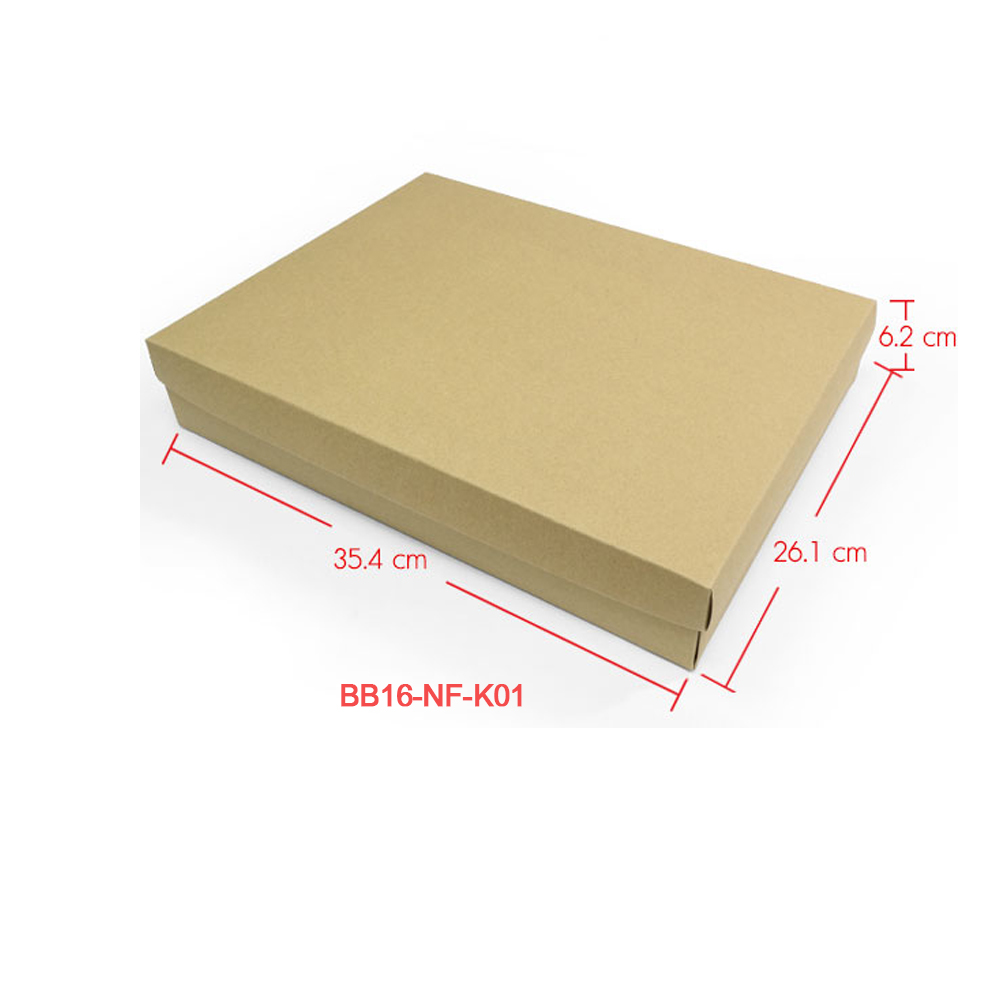 กล่อง ทรงแบน ฝาครอบ ( BB16 ) ใส่ ของขวัญ ของชำร่วย มีแบบฝากล่องทึบ และ ฝากล่องเจาะหน้าต่างกรุพลาสติกใส ขนาด 26.1 x 35.4 x 6.2 ซ.ม. ; ร้าน dddOrchids