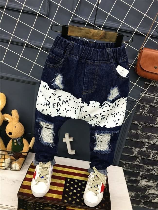 สินค้าพร้อมส่ง กางเกงยีนส์ เด็กชาย ขาสั้นขายาว