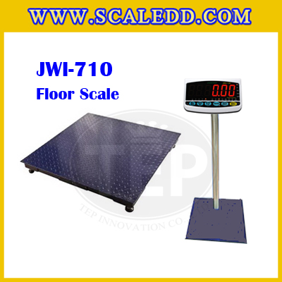 เครื่องชั่งดิจิตอล1000kg เครื่องชั่งดิจิตอล1ตัน พิกัดน้ำหนัก 1000kg ค่าละเอียด 100g ขนาดแท่น 150x150cm. ยี่ห้อ JADEVER รุ่น JWI-710