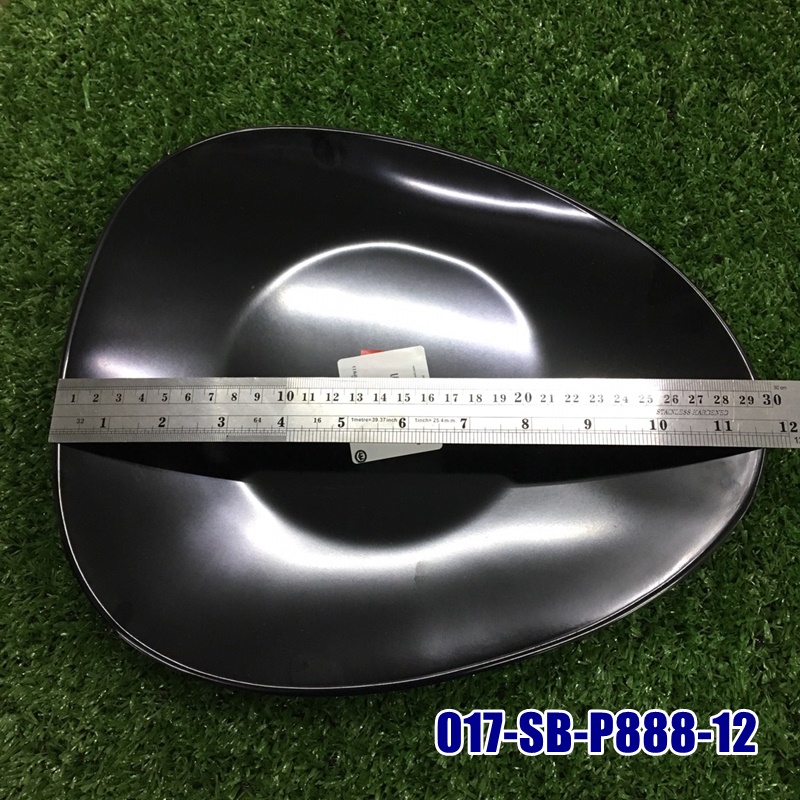 จานหยดน้ำ 12 นิ้ว สีขาว,ดำ 017-SB-P888-12