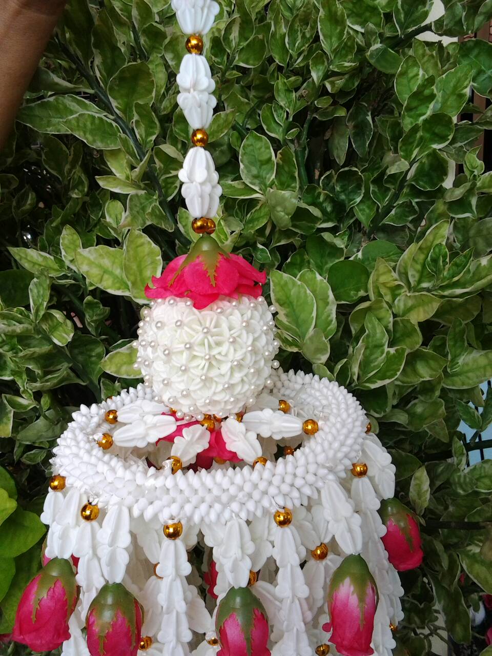 โคมแขวนระย้าดอกรักรอบ 5 ชั้น