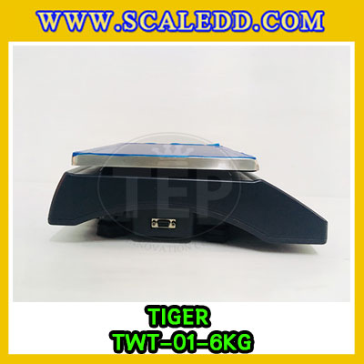 เครื่องชั่งน้ำหนักดิจิตอลตั้งโต๊ะ พิกัด6กิโลกรัม ความละเอียด0.2g ยี่ห้อ TIGER รุ่น TWT (เครื่องชั่งผ่านตรวจรับรองจากสำนักชั่งตวงวัด)