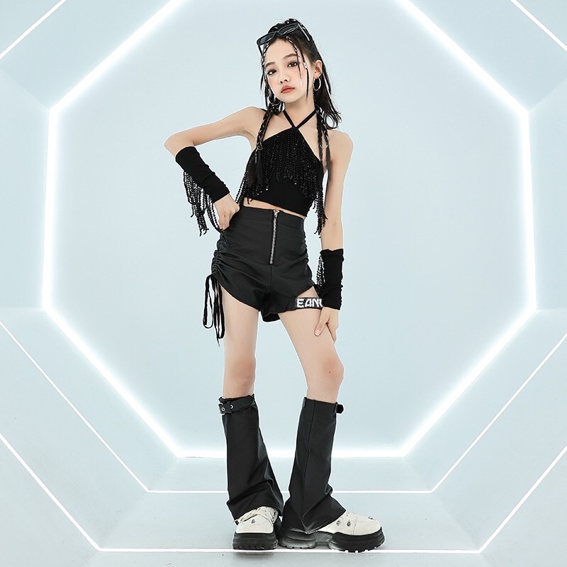 พร้อมส่ง***ชุดเต้น ชุดฮิปฮอป เสื้อแขนยาว +ตัวใน+กางเกง