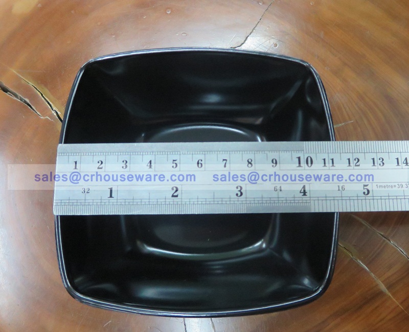 ชามสี่เหลี่ยม 4.5 นิ้ว 017-B991-4.5 setดำ