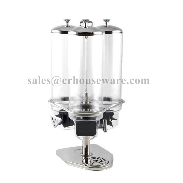 เครื่องจ่ายซีเรียลแบบ 3 โถหมุนได้ ขนาดความจุ 4 ลิตร x 3 Trepple Cereals Dispenser 3 gallons 005-X23577X3