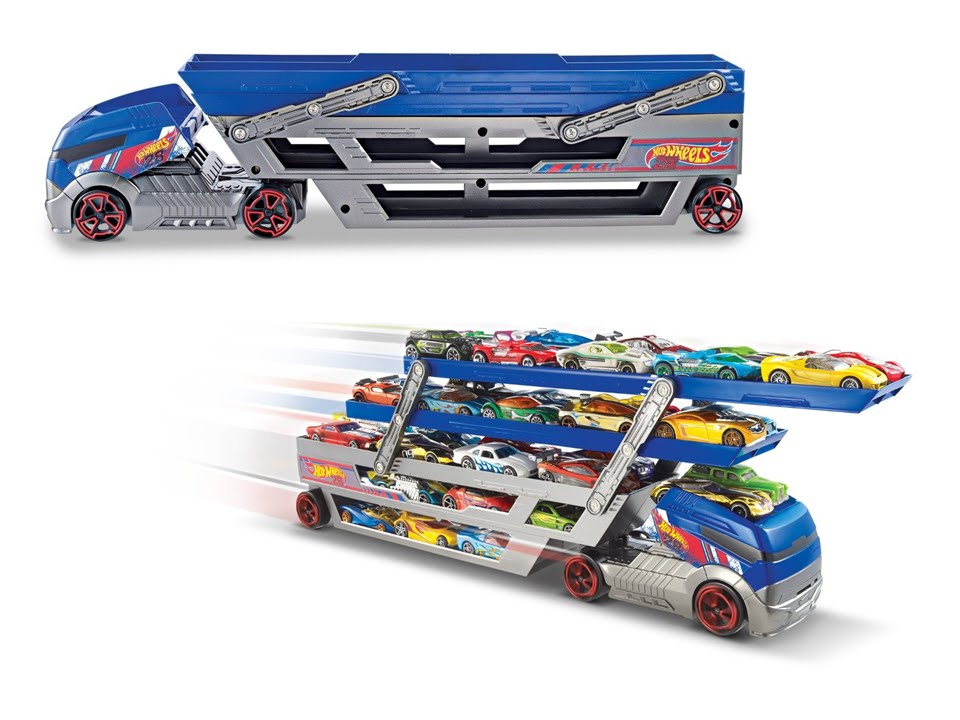 รถบรรทุกรถ Turbo Hauler Vehicle Hot Wheels Play Set