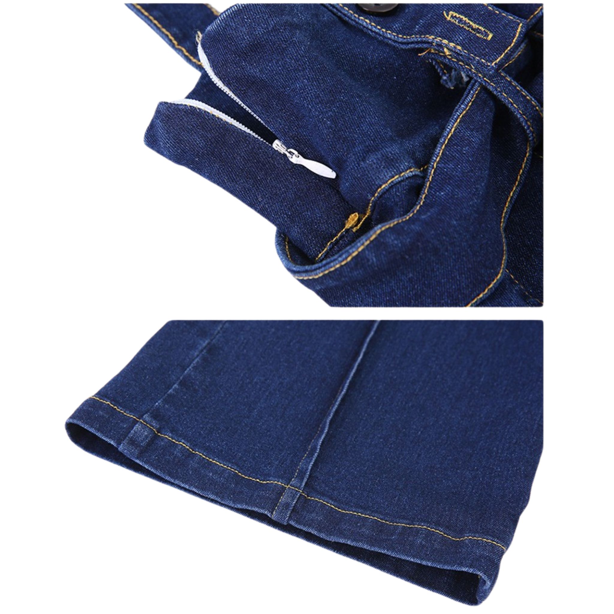 พร้อมส่ง ชุดเด็ก ชุดเซ็ต เดรสแขนยาว+เอี้ยมยีนส์ เอี๊ยมเด็ก