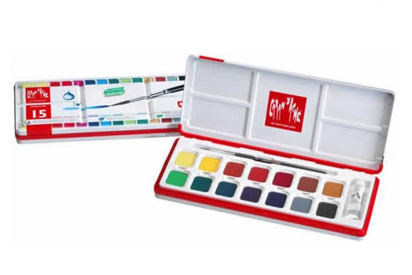 ชุดสีกวอช Caran d'ache Fancolor 15 สี