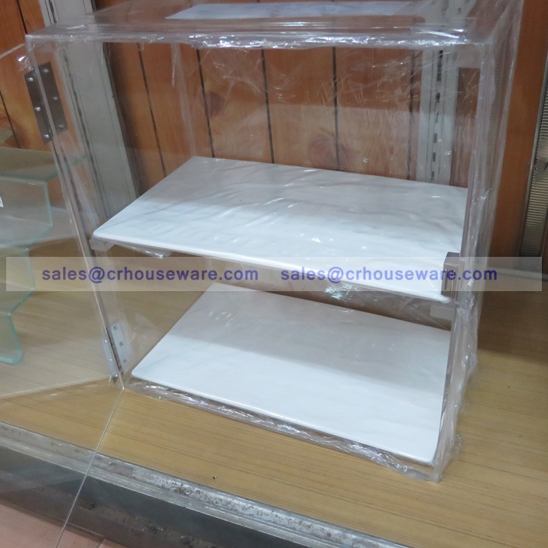 ตู้โชว์เบเกอรี่อะคริลิค 005-JPAPD-816,ชั้นโชว์ขนมโรงแรม2 ชั้น,ตู้โชว์ขนมอะคริลิก,Food_display,Pastry_display