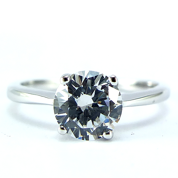 แหวนเงินแท้ราคาถูกชุบทองคำขาว เพชรCZแท้ 1.25 กะรัต งานประณีตสวยงาม สั่งผลิตค่ะ