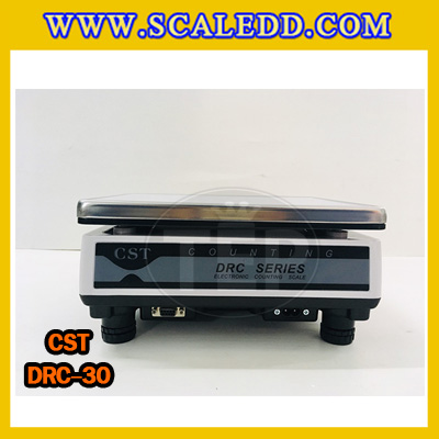เครื่องชั่งนับจำนวน30กิโลกรัม เครื่องชั่งดิจิตอล30kg เครื่องชั่งน้ำหนัก30kg ตาชั่งนับชิ้นงาน30kg พิกัดน้ำหนัก 30kg ความละเอียด 1g ยี่ห้อ CST รุ่น DRC (เครื่องชั่งผ่านตรวจรับรองจากสำนักชั่งตวงวัด)