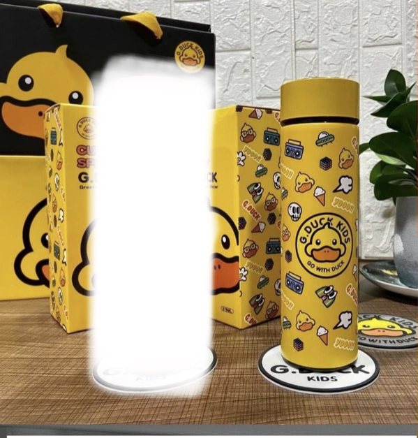 กระบอกน้ำ ลายเป็ด ฝาบอกอุณหภูมิ