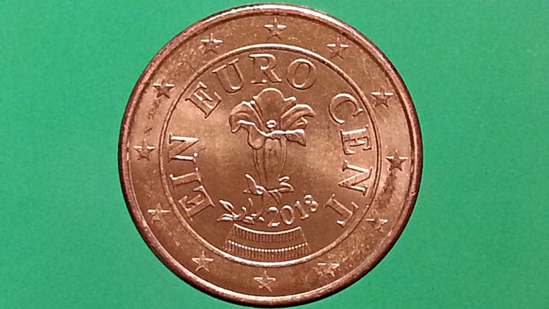 เหรียญ เงินตรา ประเทศ ออสเตรีย Euro Cent (Gentian) 2018