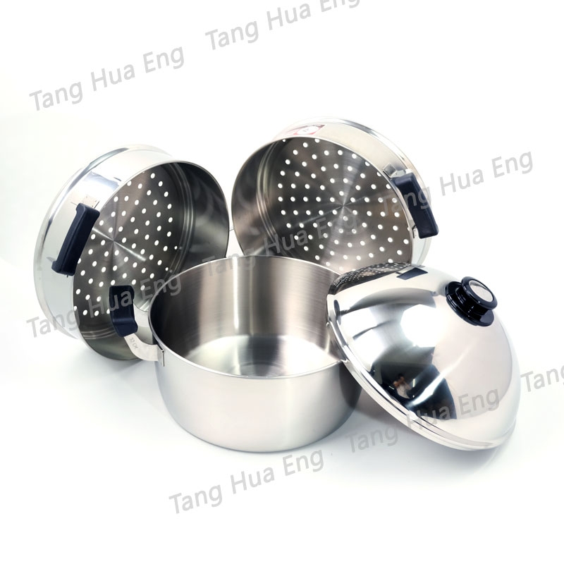 Zebra ซึ้งสเตนเลสชุด 4 ชิ้น 32 ซม. ตราหัวม้าลาย ( หม้อนึ่ง )