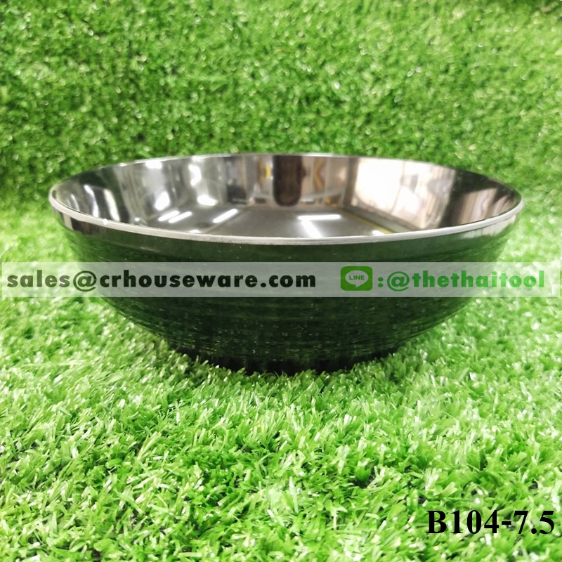 ชามกลมมีลอนทรงเตี้ยญี่ปุ่น ขนาด 7.5 นิ้ว รหัสสินค้า 017-SB-B104-7.5