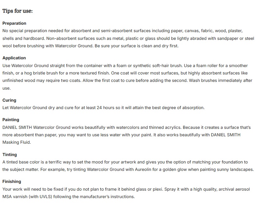 Daniel Smith Watercolor Ground